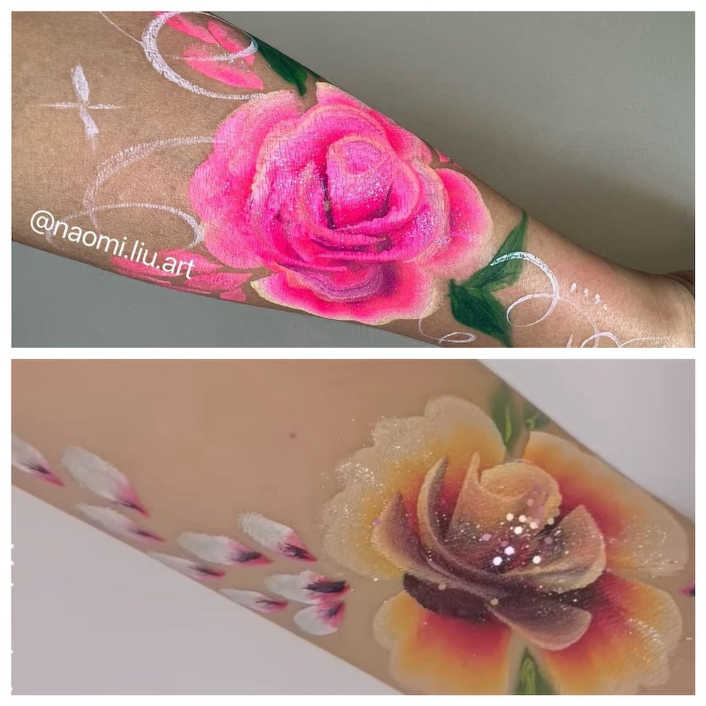 Professional body paint flower brush 04