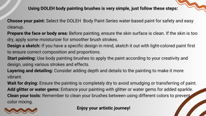 DOLEH professional body paint Large flat brush 01