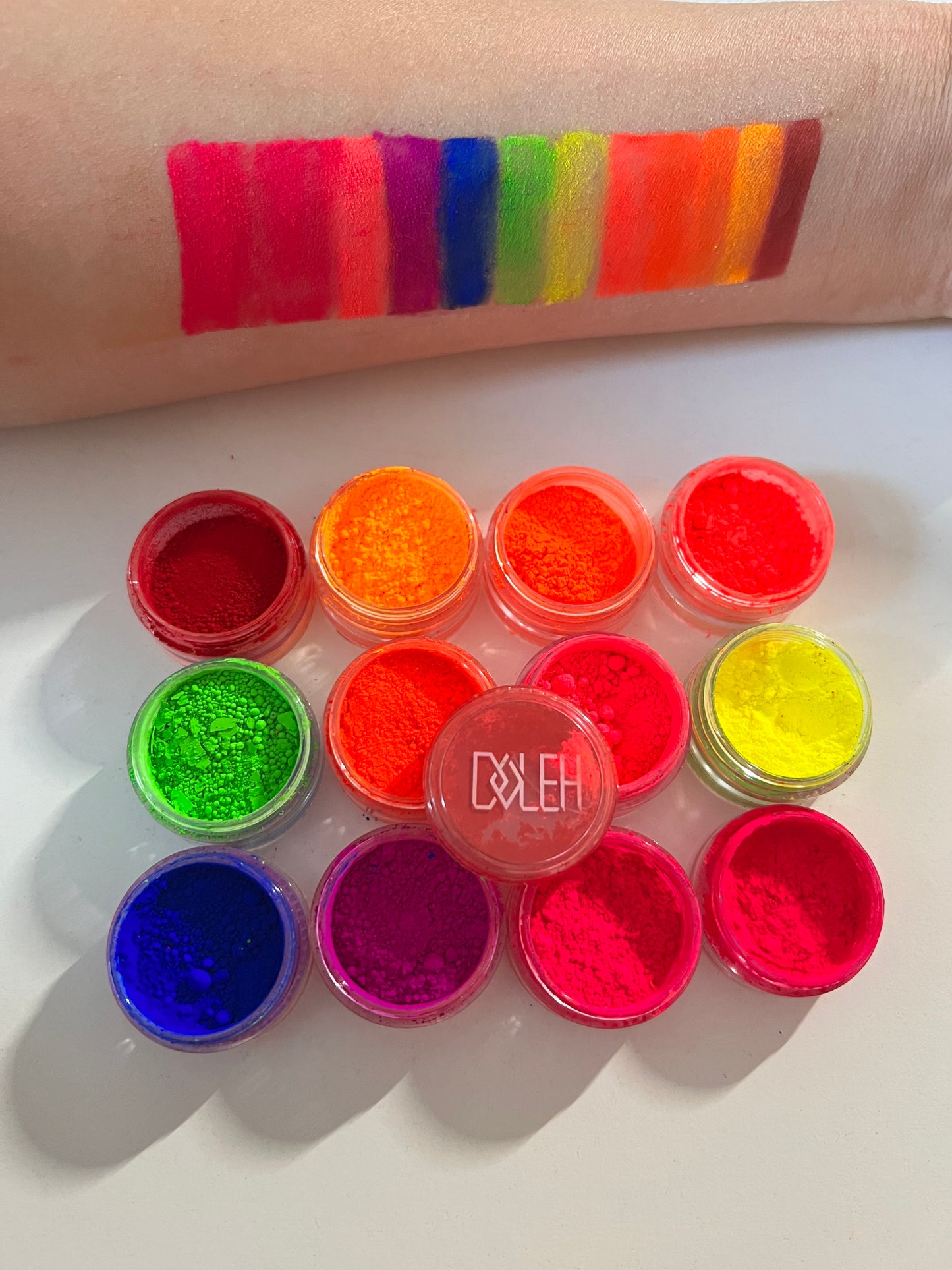 UV Glow Pigments Eyeshadow Powders  - 12 colors